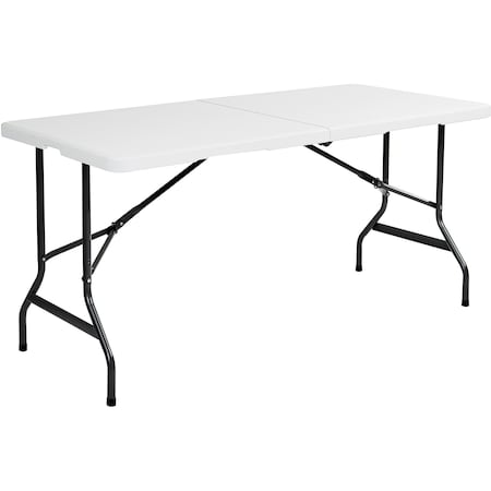 Iceberg IndestrucTable Classic Bi-Fold Folding Table, Platinum Granite Top, 30 in W x 96 in L x 29 in H ICE65473